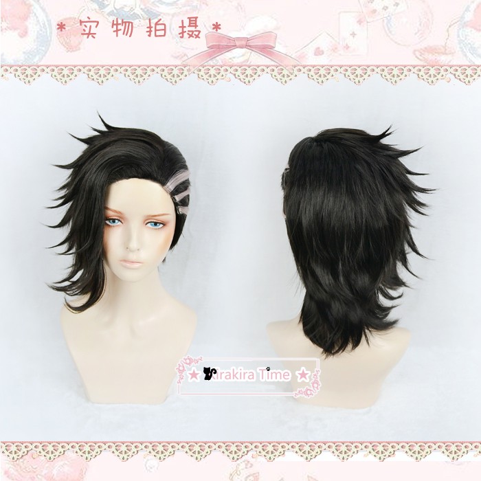 小爺的店｜預購｜cosplay｜東京卍復仇者｜重生之道｜九井一可可｜黑色挑染反翹｜高溫絲假髮