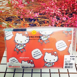 《現貨》日本三麗鷗 SANRIO 凱蒂貓 HELLO KITTY 滿版紅色 溜冰塗鴉 拉鍊包 化妝包 零錢包 收納包