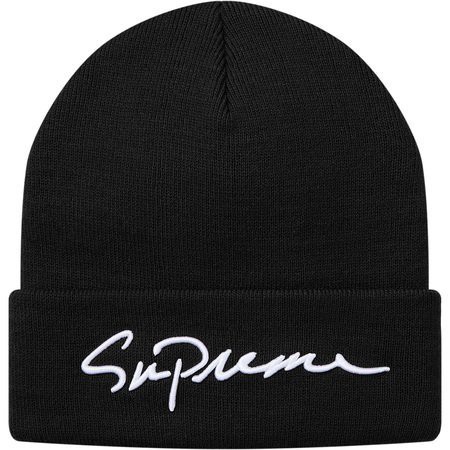 supreme classic script beanie