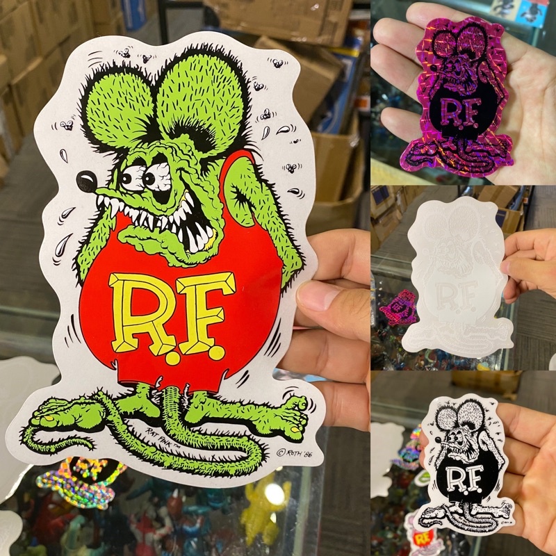 日本進口 正版RAT FINK 芬克老鼠烤漆 貼於手機 汽車 機車 單車 防水貼紙 透明貼紙