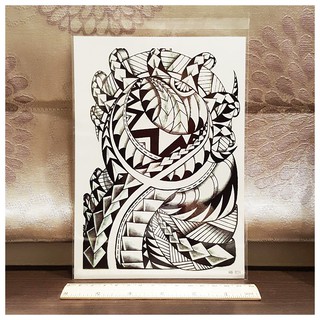 幾何蛇紋圖騰手臂大圖HB-831【WAWA TATTOO】男女防水紋身貼紙刺青貼紙