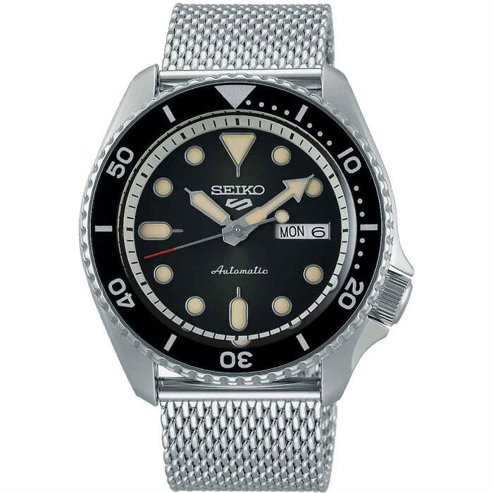 Seiko 精工5號 Sports 系列4R36-07G0D(SRPD73K1)運動時尚潮流機械腕錶/黑x銀42.5mm