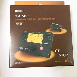 KORG TM60C 調音拍器 TM-60 與 CM-200 拾音夾黑色 二合一 調音器 節拍器 含拾音夾 TM60C