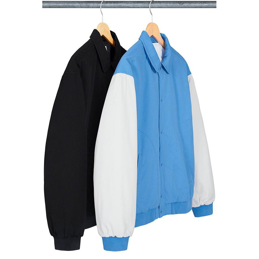 supreme denim twill varsity jacket