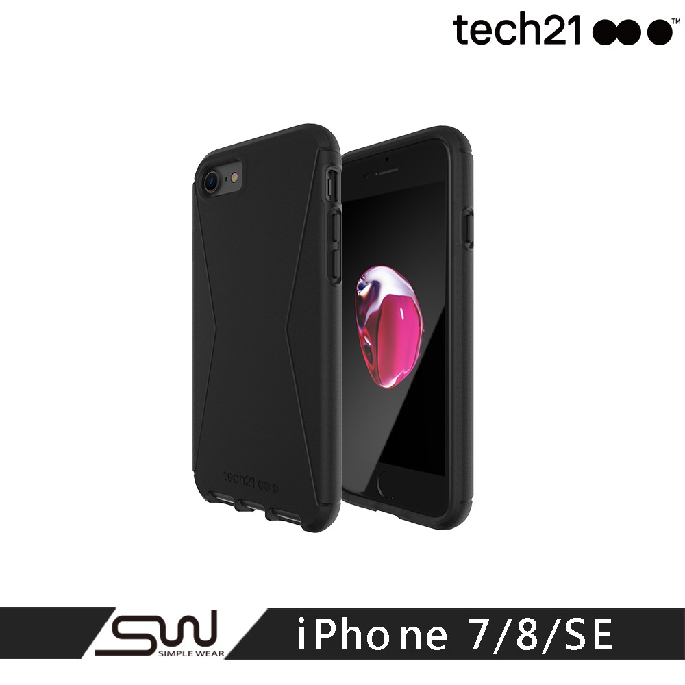 【英國Tech21】超衝擊EVO TACTICAL防撞軟質保護殼-iPhone SE(第3代&amp;第2代)/7/8/Plus