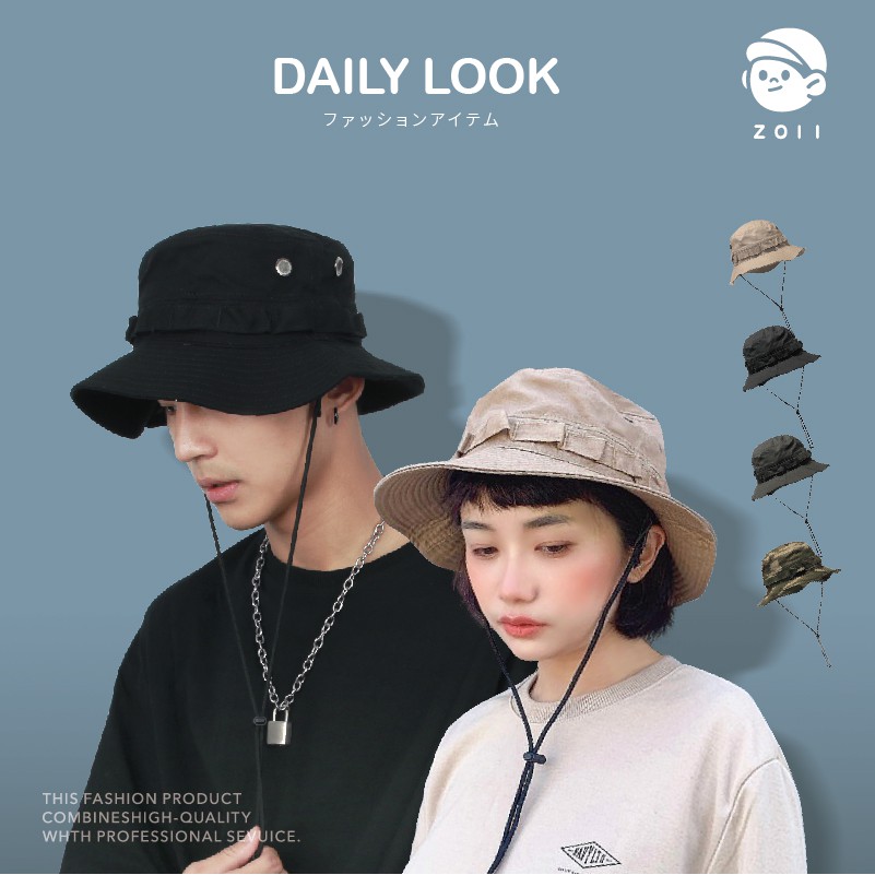 Zoii 工裝奔尼帽 水洗奔尼帽工裝漁夫帽工裝帽漁夫帽奔尼帽工裝穿搭 蝦皮購物