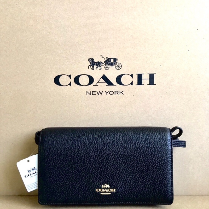 Coach保證正品超質感長夾型側背包