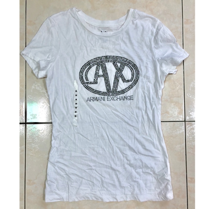 全新AX Armani Exchange AIX白色T恤M號