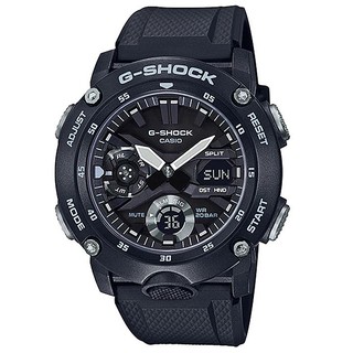 【CASIO】G-SHOCK URBAN OUTDOOR碳纖維可替換錶帶運動錶-黑(GA-2000S-1A)