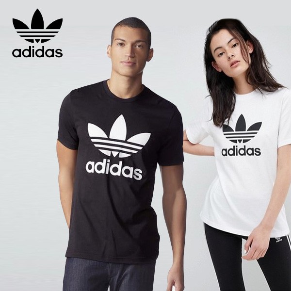 愛迪達Adidas Originals Trefoil 三葉草短袖黑白CW0709 CW0710 | 蝦皮購物