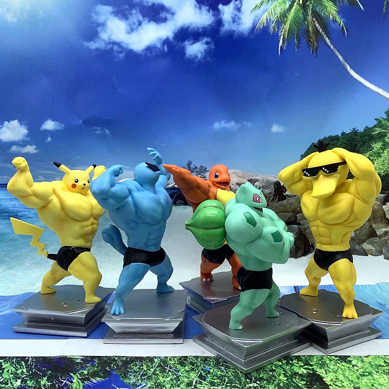 出清【寶可夢 】【筋肉人】猛男 神奇寶貝 皮卡丘 妙蛙種子 小火龍 可達鴨 傑尼龜 妙蛙種子 皮卡丘 惡搞系列