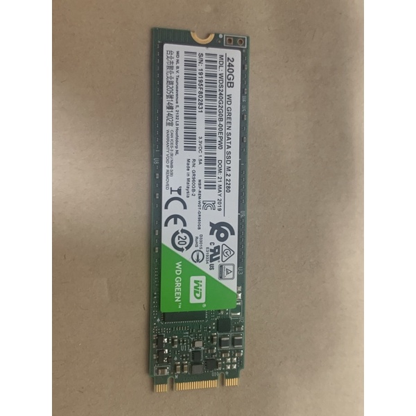 WD 240G SATA SSD M.2 2280 固態硬碟