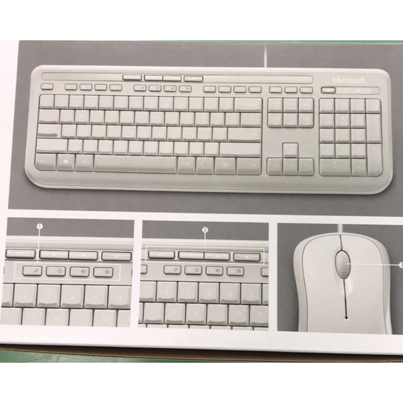 Microsoft wired 600 desktop標準鍵盤滑鼠組
