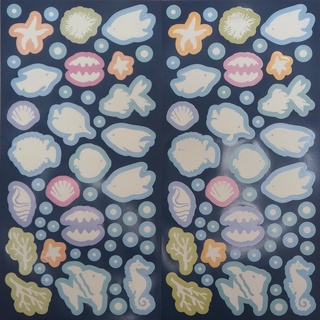 義大利進口HOME DECOR 夜光貼飾 15cmX31cm(2圖) 海底世界(C77228)