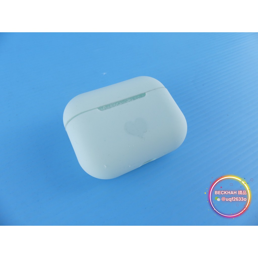 MK精品 蘋果藍牙無線Airpods 3代 耳機保護套 可愛腳印 矽膠防摔保護 收納包 耳機套 防滑 薄荷藍 無掛勾