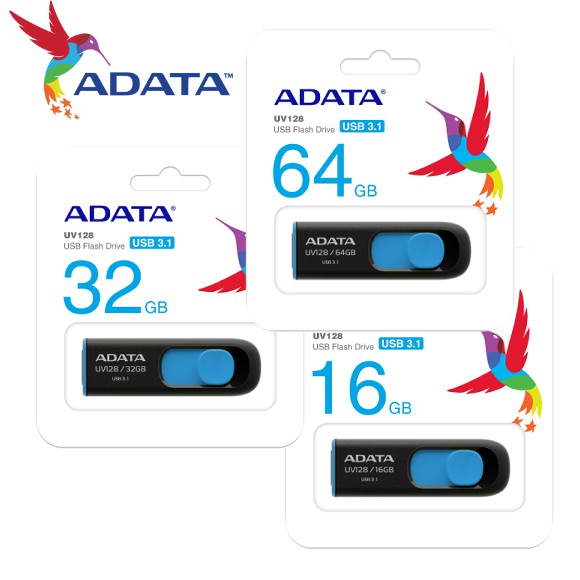 ADATA 威剛 UV128 USB 3.2 高速 隨身碟 32GB 64GB 128GB 原廠公司貨