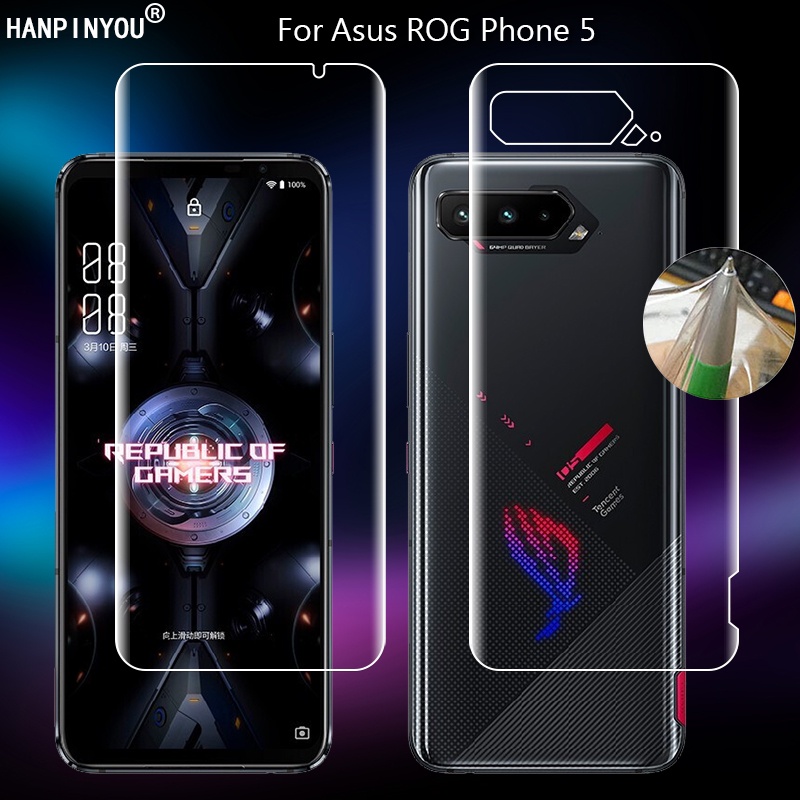 華碩 ROG Phone 5 Pro 超薄水凝膠膜 Ultimate ROGPhone5 6.78 英寸軟 TPU 前後