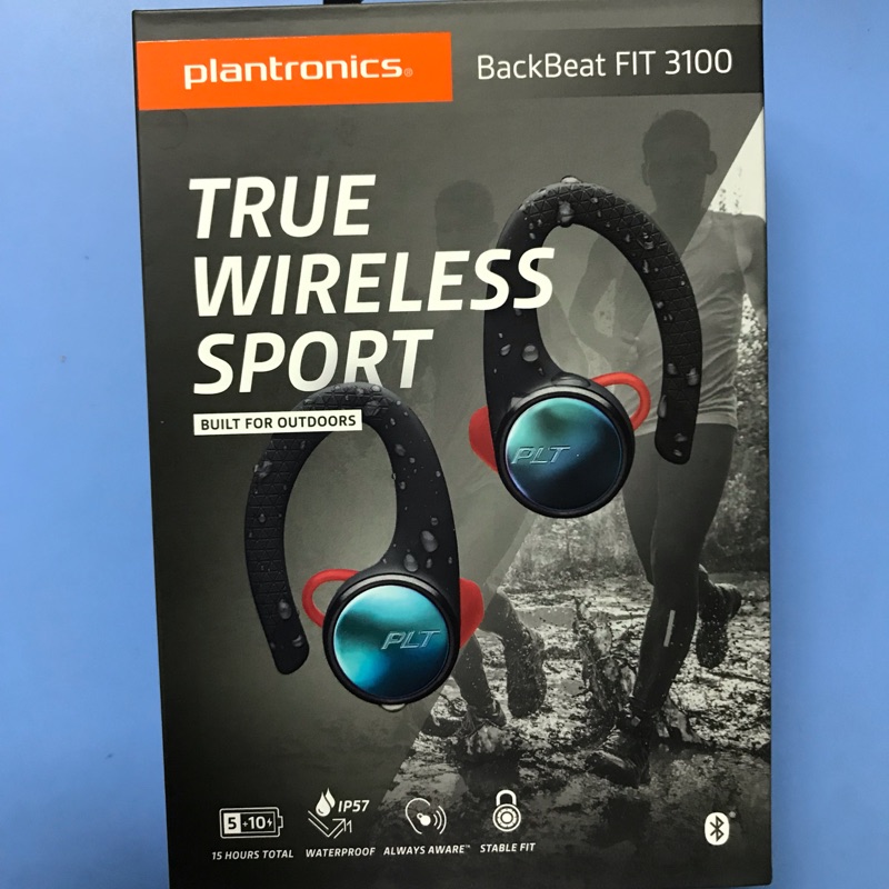Plantronics繽特力 BackBeat FIT 3100真無線運動音樂耳機 電光跑酷黑