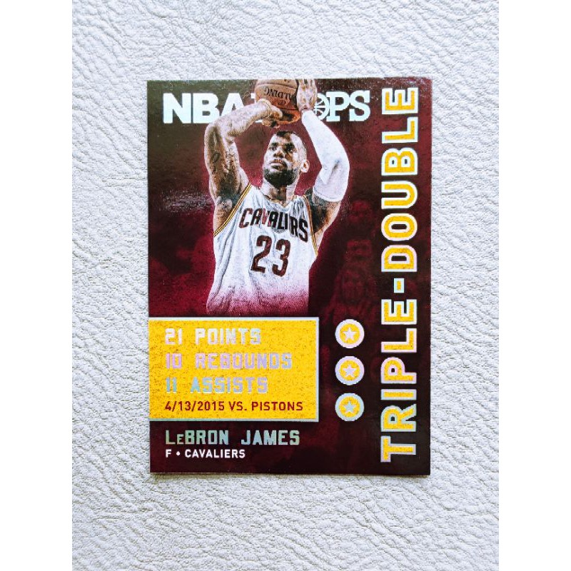 大三元 2015-16 Panini NBA Hoops Triple Double Lebron James #45