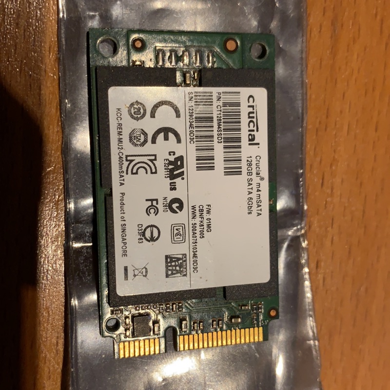 Crucial 美光 M4 128GB M-SATA  2手