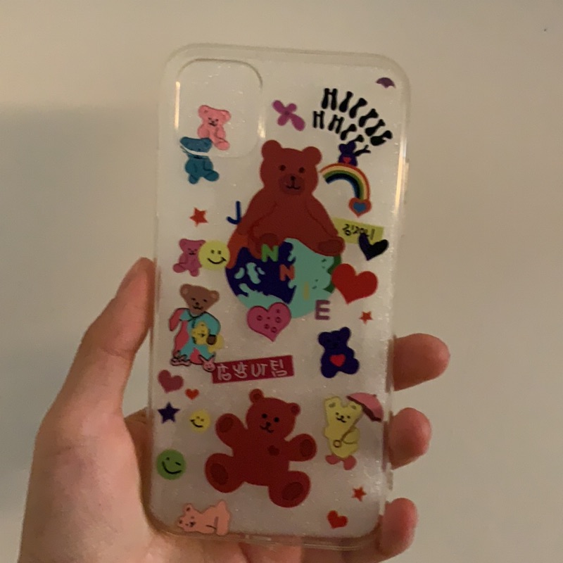 Iphone11二手熊熊透明手機殻
