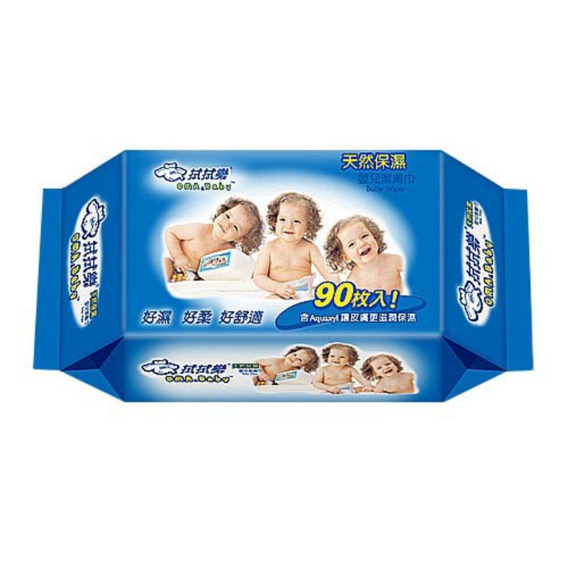 宅配免運拭拭樂 天然保濕嬰兒柔濕巾(增量版90抽x12包/箱) x1箱/2箱