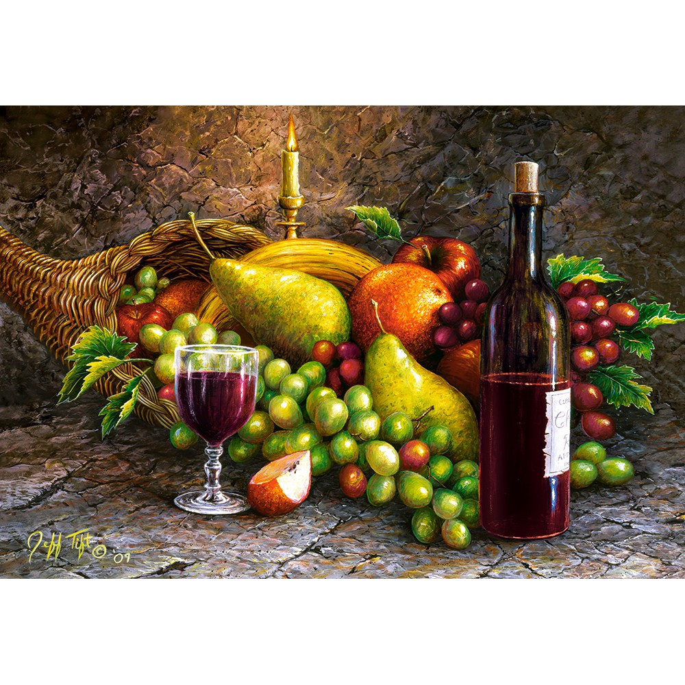 (現貨)歐洲進口cas拼圖---水果與葡萄酒(1000片)104604