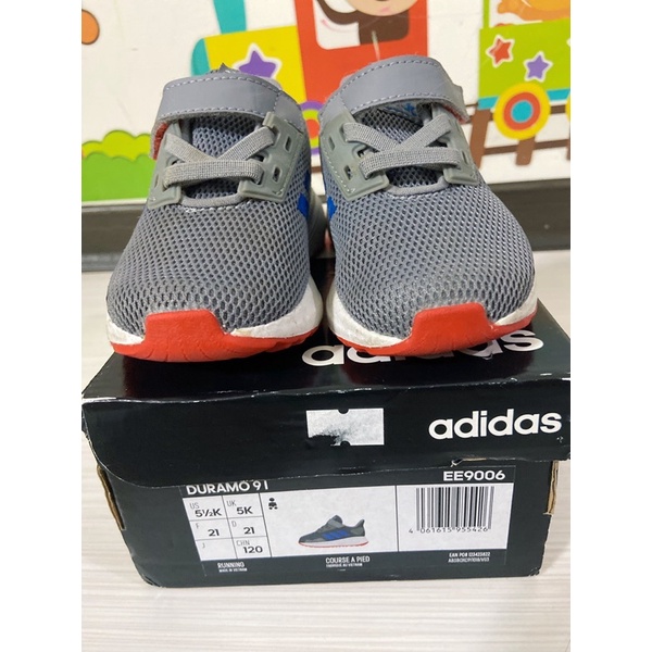 adidas 小童慢跑鞋灰12cm