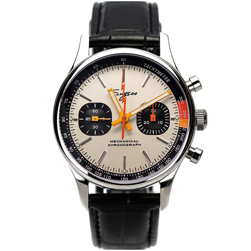 AF Store* Sugess Chrono Premier SUCHP005K 雙眼計時手錶 機械錶 閃電針 橘針