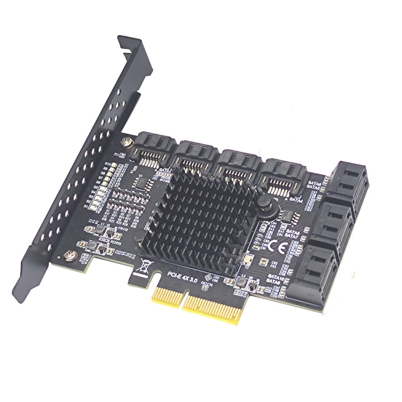 熱銷現貨PCIE轉6口8口10口SATA3.0硬碟6G擴展卡祥碩ASM1166 PCI-E3.0 GEN3