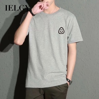IELGY 夏季短袖t恤男士休閒文藝修身韓版半袖上衣潮男