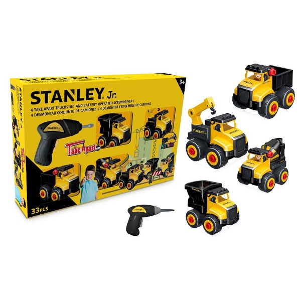 美國 STANLEY Jr. 組裝工程車-電動工具套組|聖誕禮物【麗兒采家】