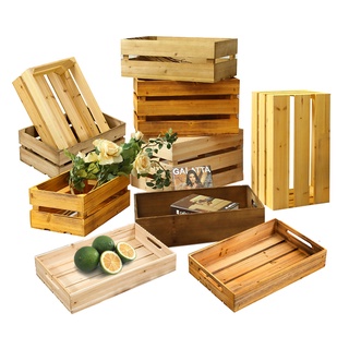 實木家具♗□木箱子復古儲物箱木框箱攝影陳列裝飾做舊木筐木條實木收納箱