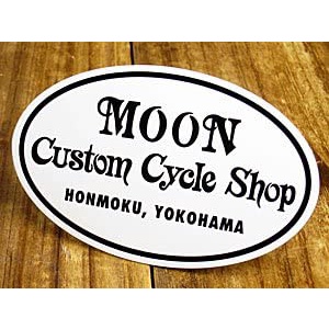 MOONEYES MOON Custom Cycle Shop 橢圓貼紙 防水 耐貼 車子家裡都適用