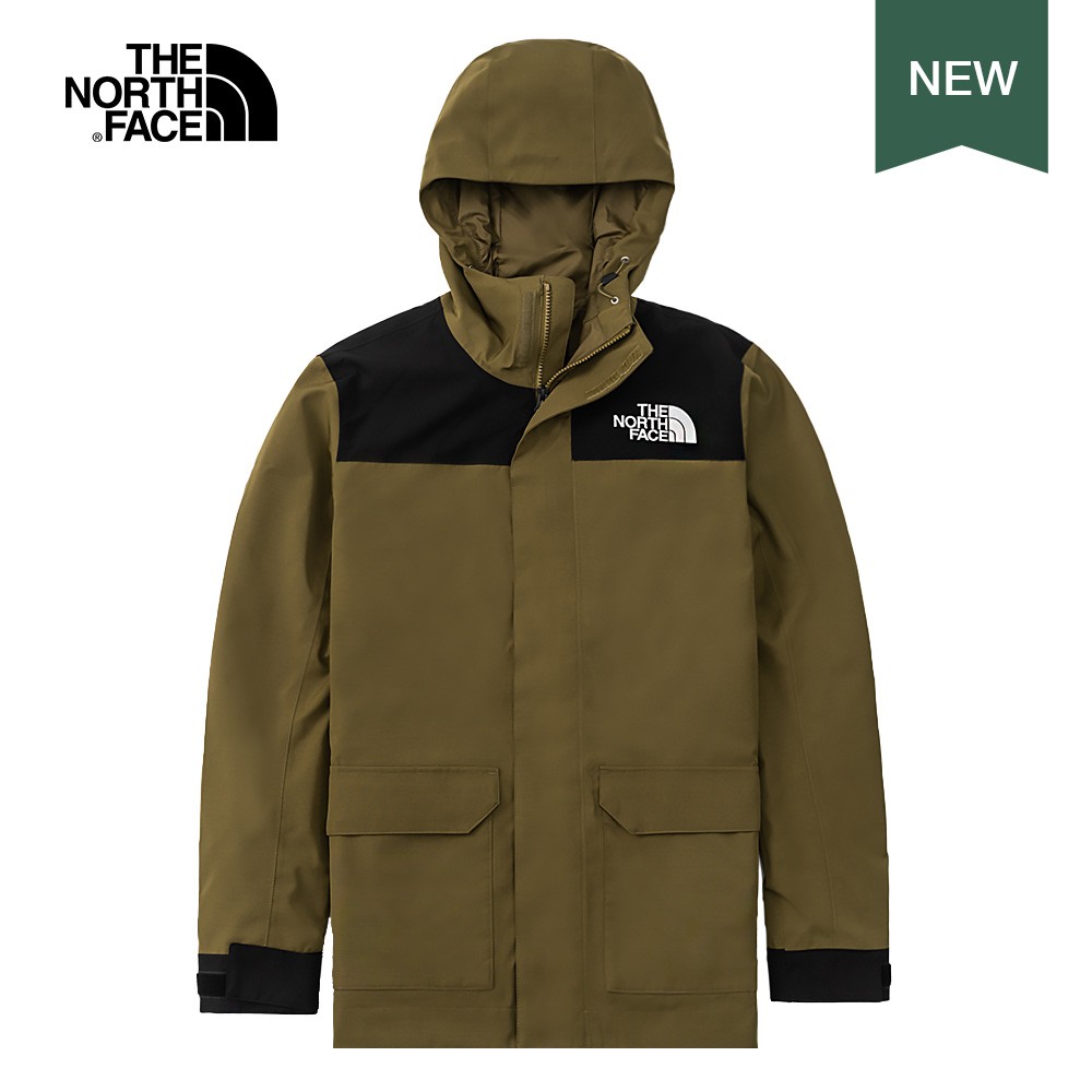 奇星 The North Face 北面 男款 防水 防風 透氣 連帽 衝鋒衣 外套 綠色 #NF0A4U8P37U