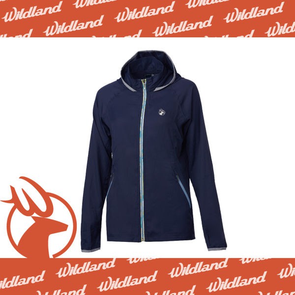 【Wildland 荒野 女 彈性抗UV輕薄外套《深藍》】0A61901-72/彈性透氣/抗UV/連帽外套/登/悠遊山水