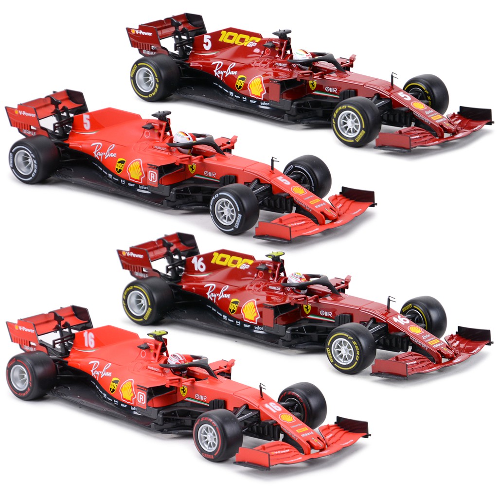 比美高Bburago1:18 2020法拉利方程式F1賽車SF1000 #16 #5靜態合金塑料壓鑄汽車模型收藏玩具