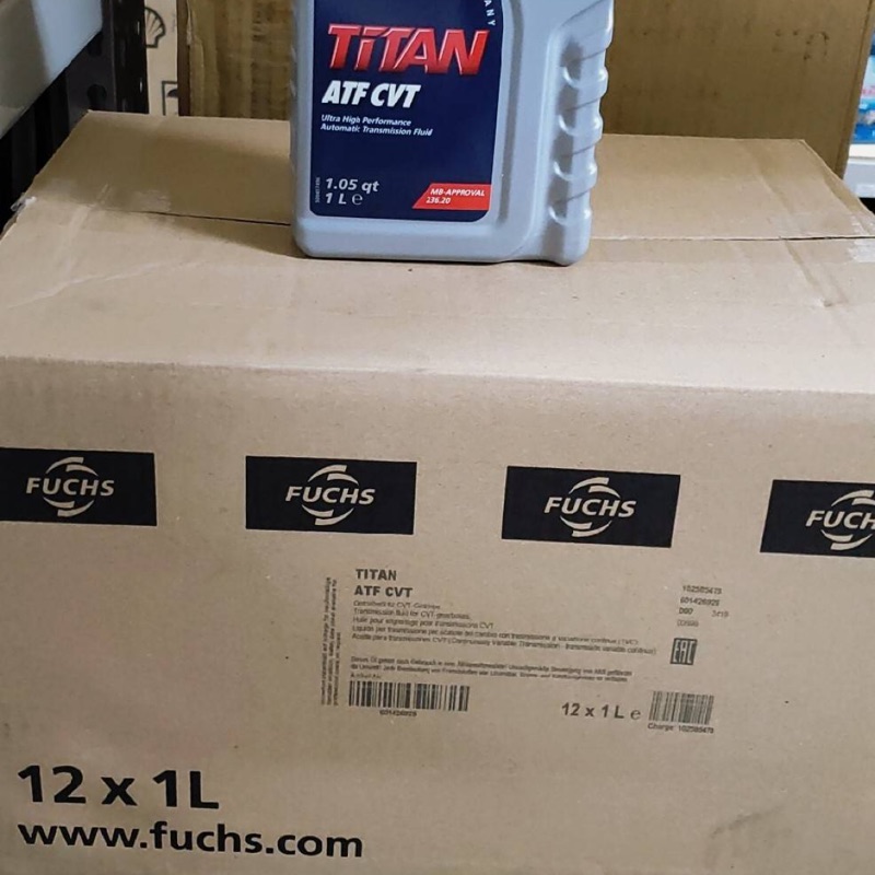 【FUCHS 福斯】TITAN、ATF CVT、高效能無段變速箱油、1L/罐、12罐/箱【歐洲】滿箱區