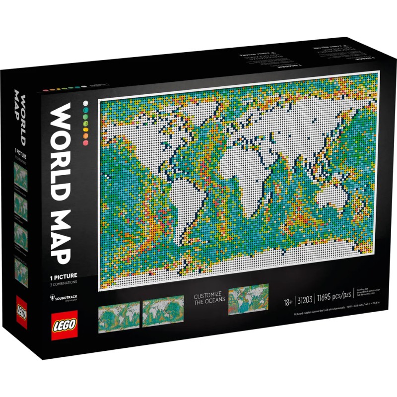 【台南樂高 益童趣】LEGO 31203 世界地圖 World Map ART系列 正版樂高 蒐藏 樂高史上最多片數