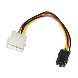 實用專業即插即用便攜式 4Pin 轉 6Pin PCI-Express PCIE 顯示卡電源轉換器電纜