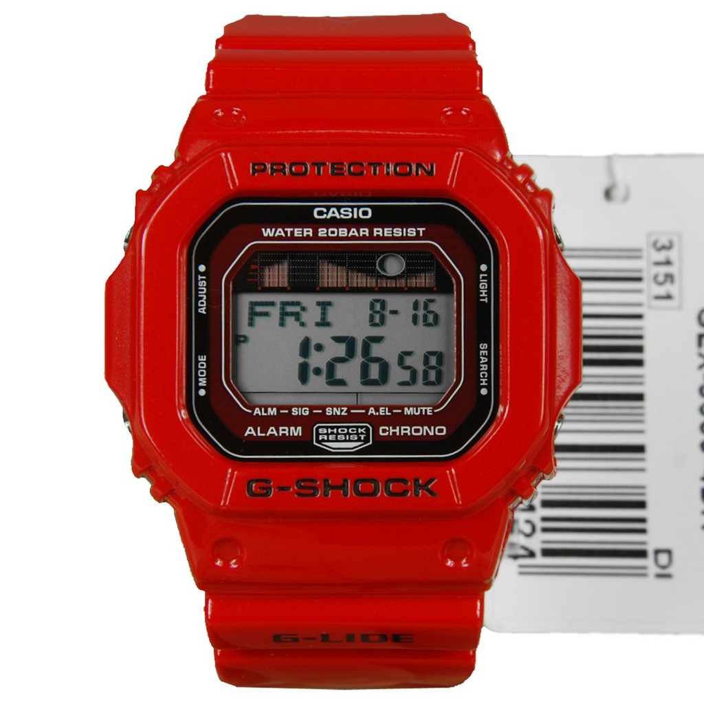運動錶[CASIO-GLX-5600] 卡西歐G-SHOCK/潮汐月齡極限運動錶-紅色/防水/軍錶| 蝦皮購物