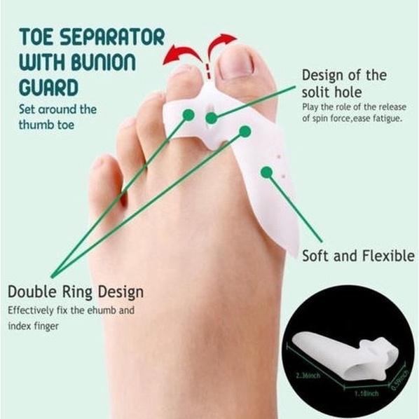 矽膠脚趾分離器矯正器保健拇趾外翻調節器足部護理工具脚趾矯正器