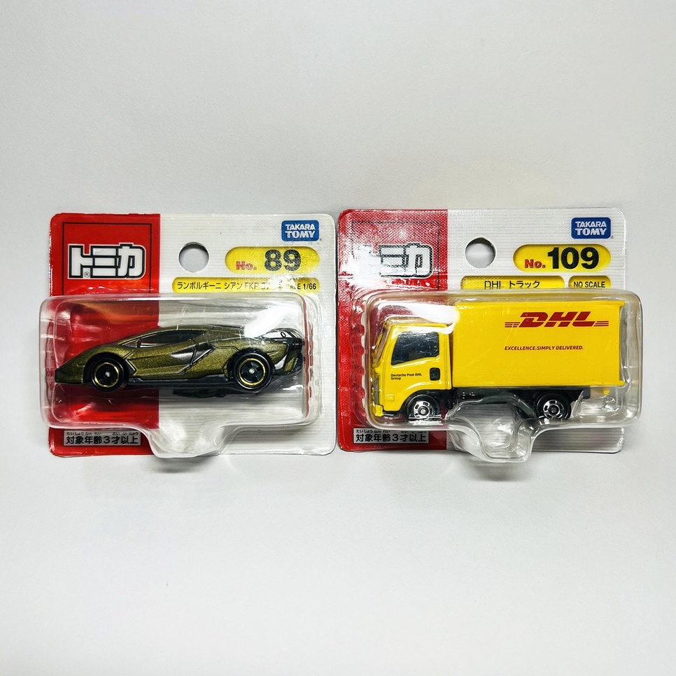 【現貨】TOMICA 多美小汽車 NO.89.109 藍寶堅尼 FKP 37 DHL貨車 無新車貼 吊卡 合售 全新