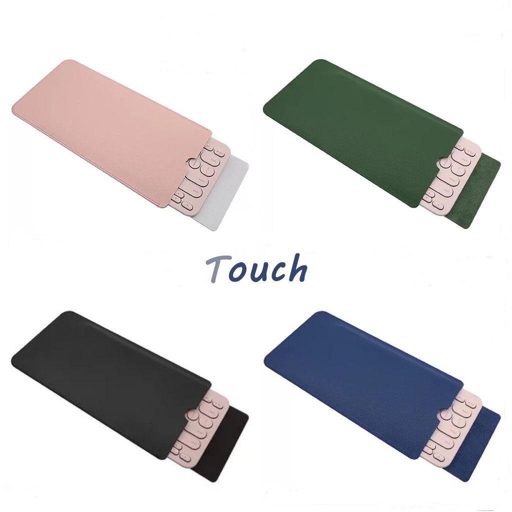 適用於羅技k380 PVC皮革鍵盤包便攜旅行收納包可愛粉色黑色藍色銀色鍵盤套