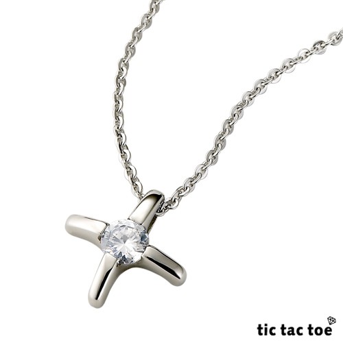 tic tac toe OUTLET精選 璀璨鋯石系列白鋼女項鍊-TA-555 現貨