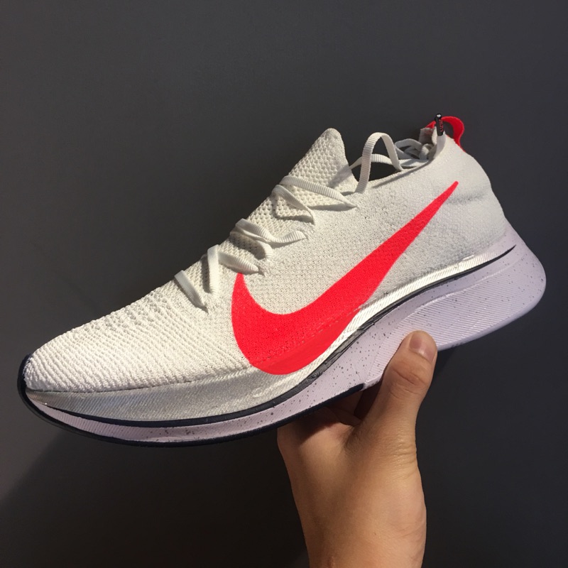 Nike Vaporfly 4% Flyknit AJ3857-160 白底紅勾us12