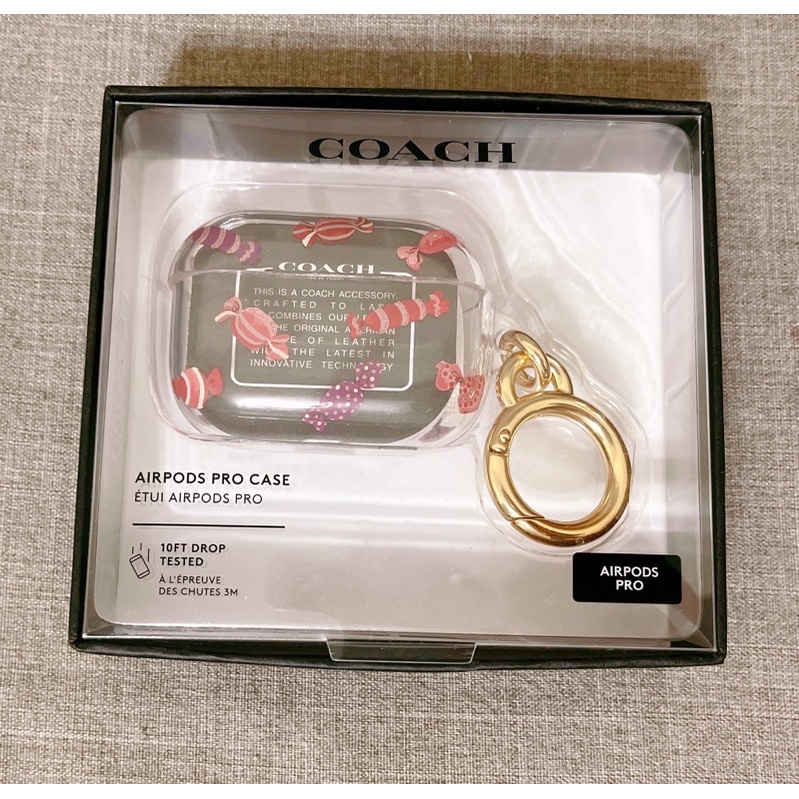 Coach(全新正品）帶有糖果印花的 Airpods Pro 保護套