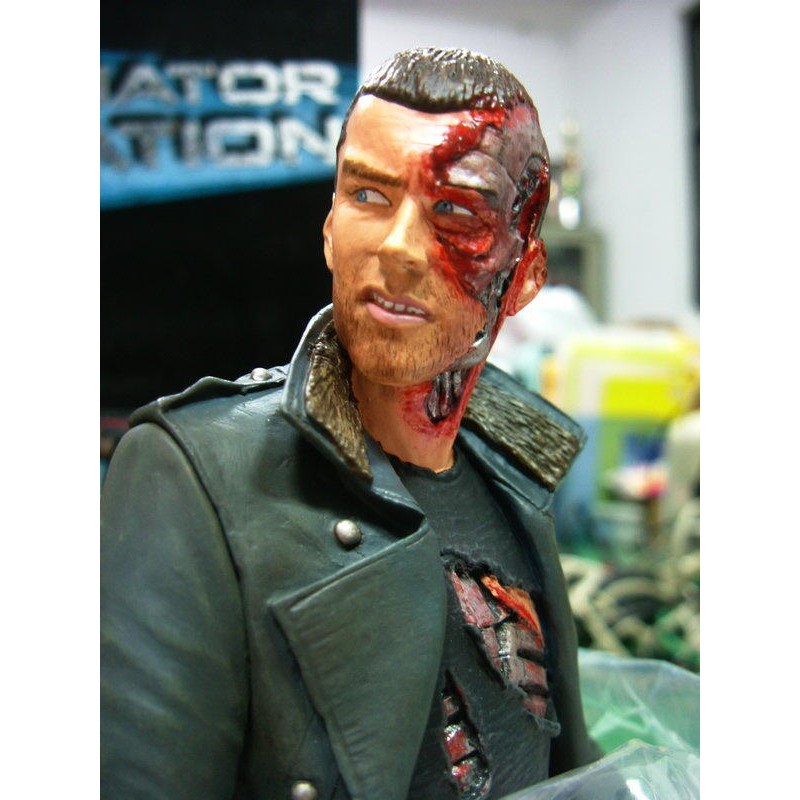 Terminator Salvation 魔鬼終結者 4 未來救贖 Marcus Wright 馬可仕胸像 雕像