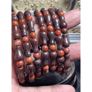 三江雞血石葫蘆造型手鍊