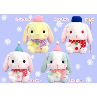 日本 Toreba 線上娃娃機 冬季限定 垂耳兔娃娃 玩偶 雪人 景品娃娃 期間限定品 兔兔布偶 兔兔玩偶 坐姿兔兔娃娃